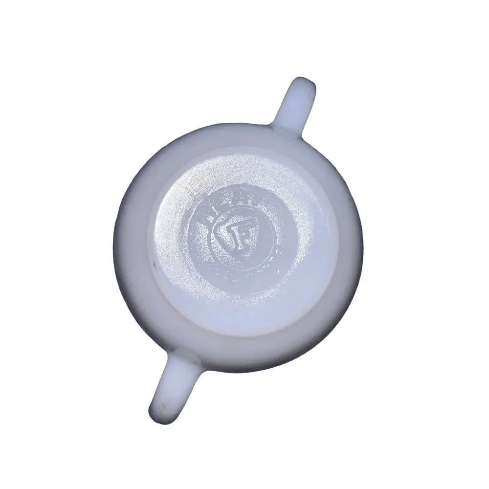 Vintage Federal Glass Delphite Blue Two Handle Open Sugar Bowl Mug Cup